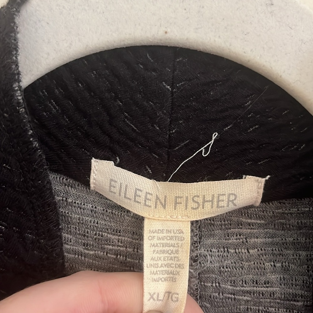 Eileen Fisher Organic Cotton Tencel Open Front Long Line Cardigan Sweater Duster - Picture 2 of 6